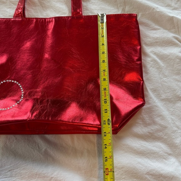 Disney Red Tote Bag with Rhinestone Mickey Design - Picture 4 of 7